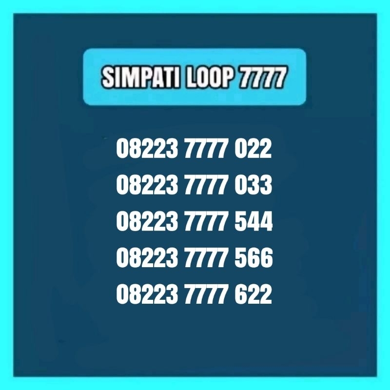 Nomor cantik simpati loop sakti combo 7777