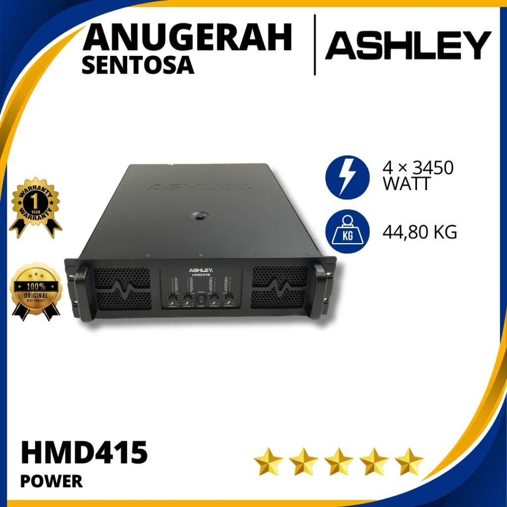Power Amplifier Ashley HMD415 (4 Channel) Original