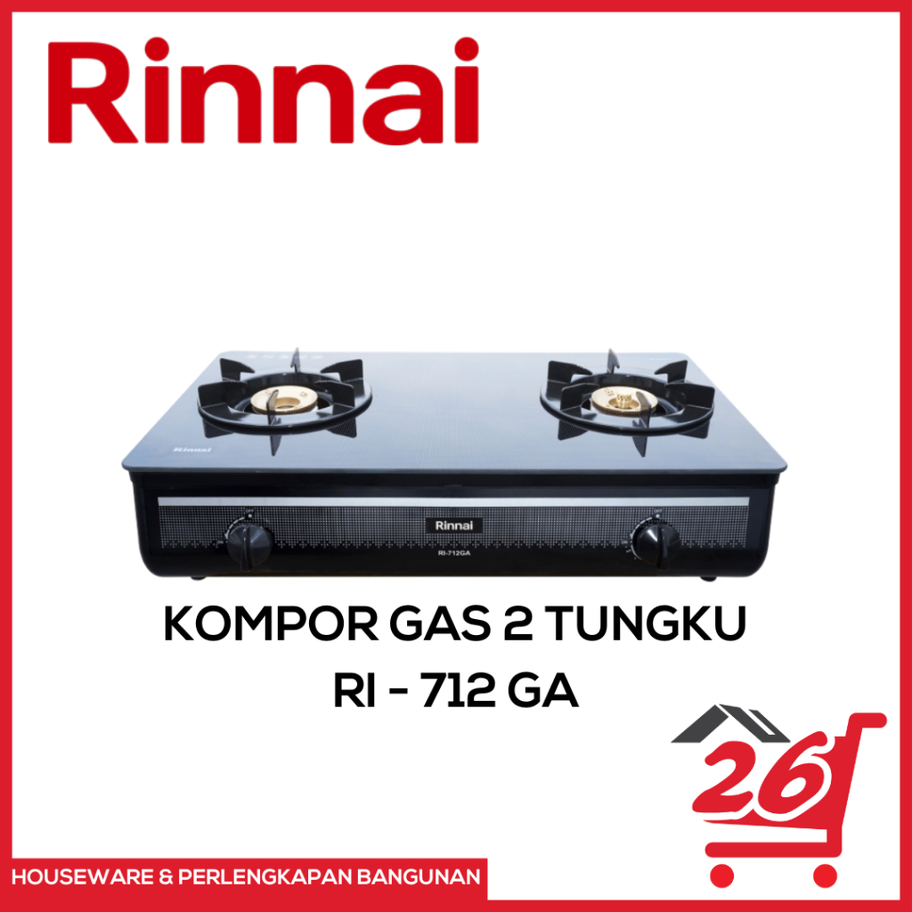 RINNAI Kompor 2 Tungku RI 712 GA