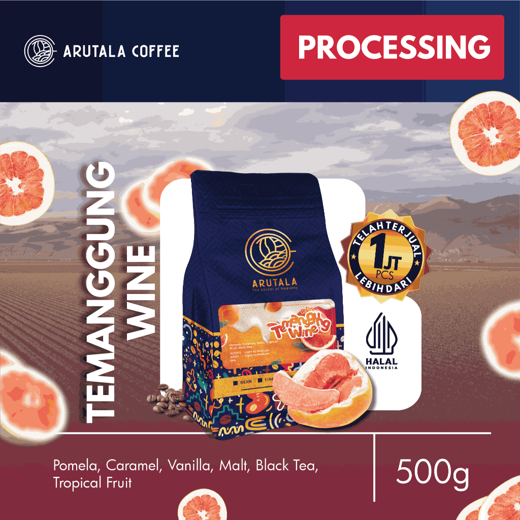

ARUTALA Kopi Robusta Temanggung Wine 500 gram