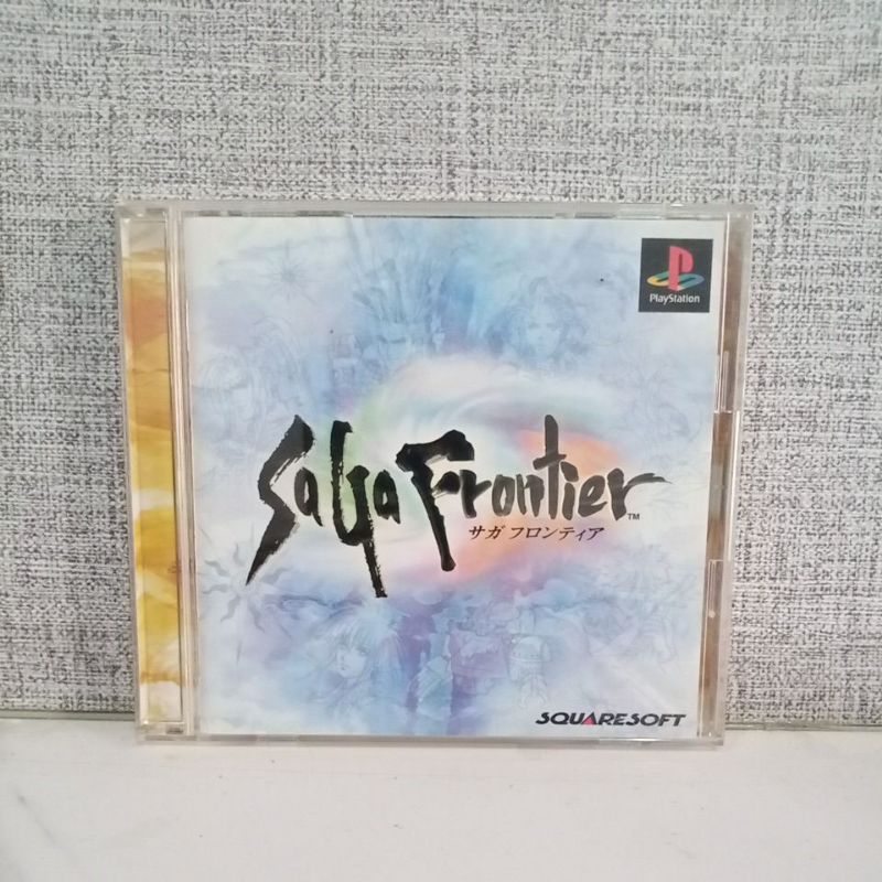 Cd kaset Original Ps1 Saga Frontier Jpn Bahasa Jepang Lengkap Manual book