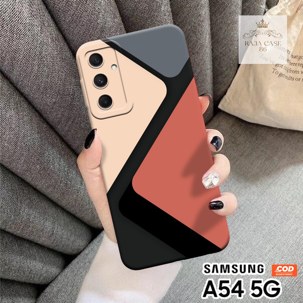 Softcase Samsung A54 5G - Rajacase - Case Samsung A54 5G - Motif Case Abstrak - Case Samsung A54 5G 