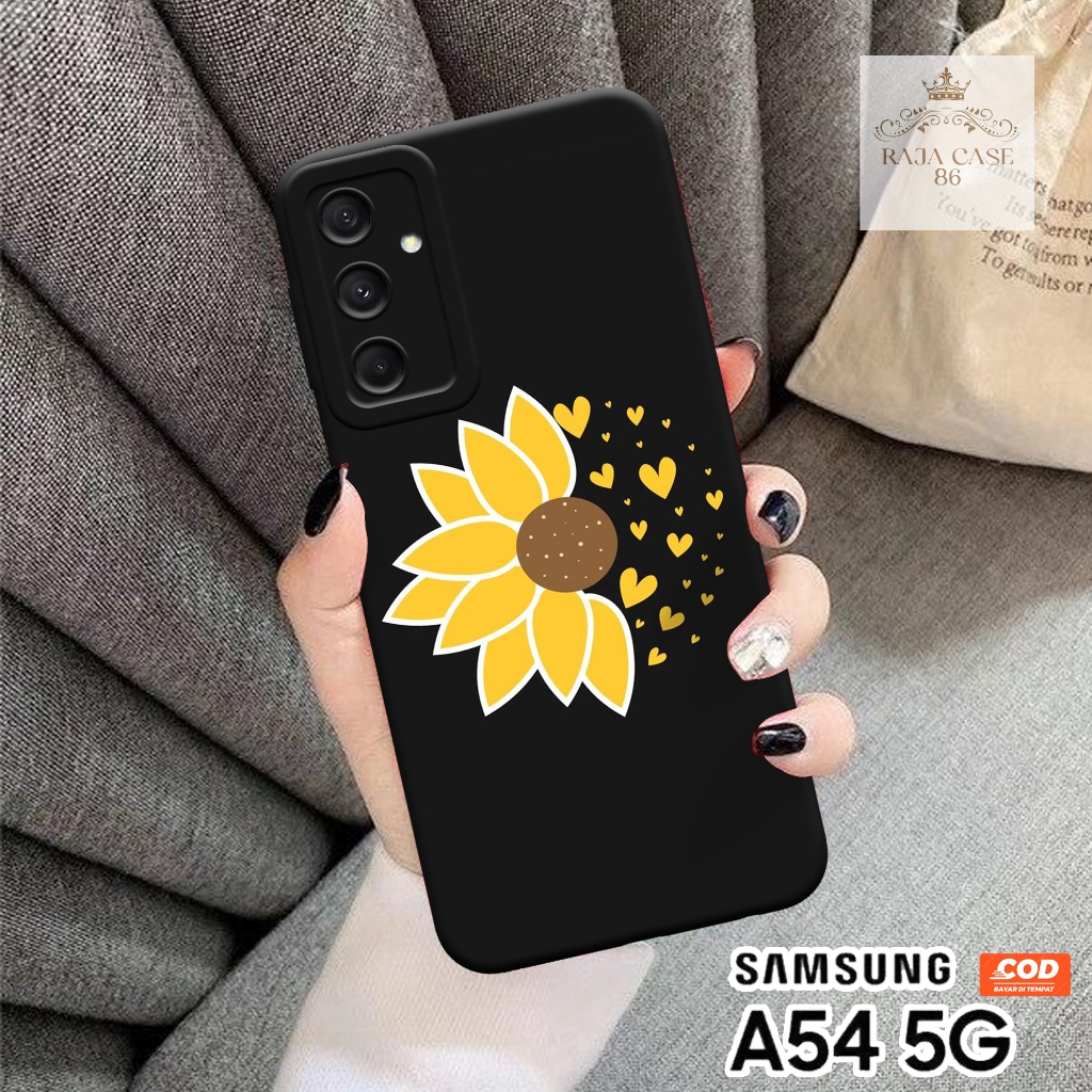 Softcase Samsung A54 5G - Rajacase - Case Samsung A54 5G - Motif Case Bunga - Case Samsung A54 5G - 