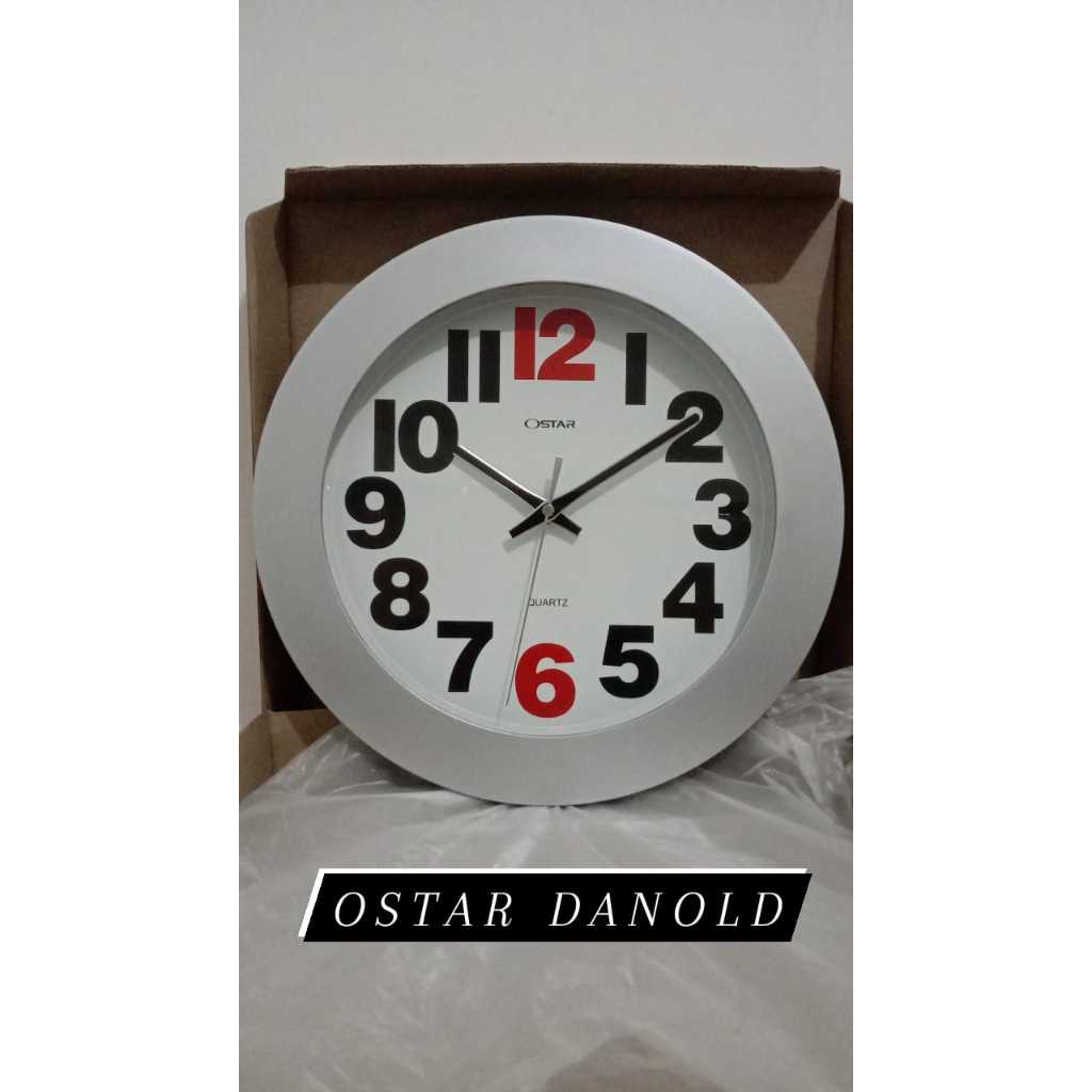 JAM DINDING OSTAR MESIN SILENT ( TIDAK BUNYI )