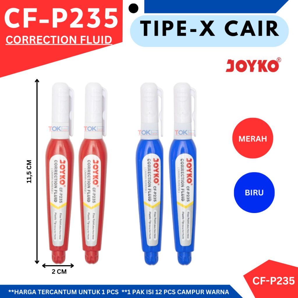 

Correction Fluid CF-P235 tipe X cair - JOYKO