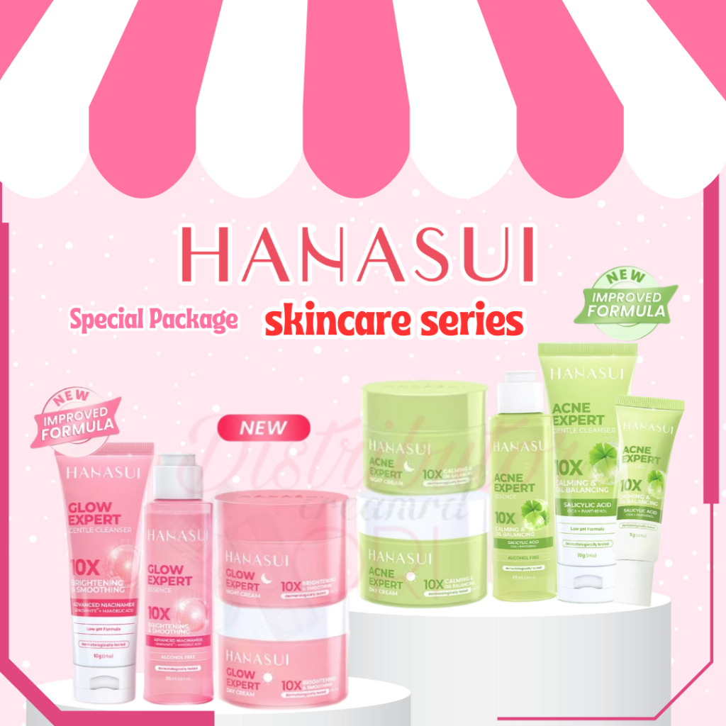 HANASUI  Acne Treatment | Flawless Glow 10 Series | Acne Spot | Night Day Cream | Essence | Skincare