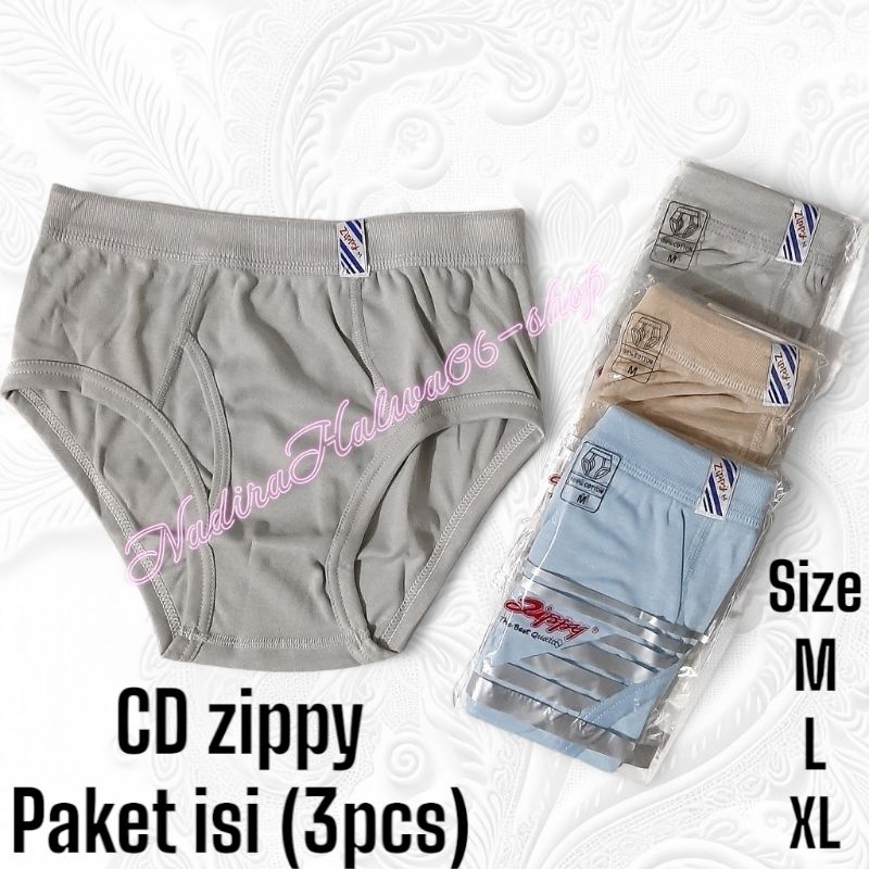 CD Zippy Pria paket (3pcs) Celana Dalam Pria DewasaZippy