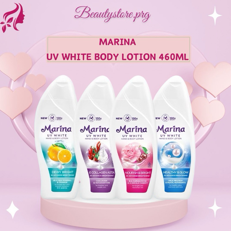 Marina Body Lotion UV White 460ml (BESAR)