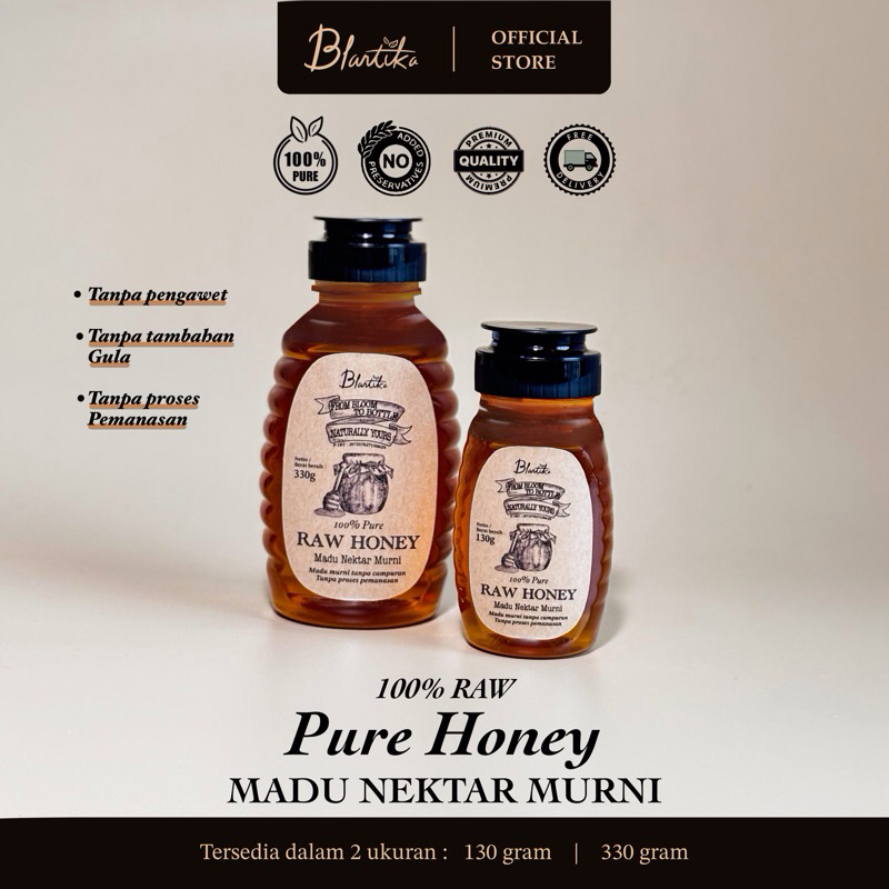 

Blantika Madu Nektar Murni 100% - RAW PURE HONEY Tanpa Campuran Tanpa Pengawet