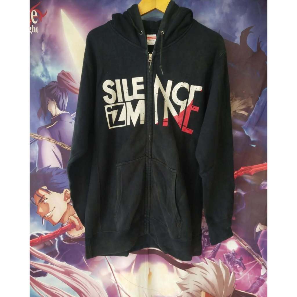 Silence iz Mine Reggae Punx Gargoyle Back Hit Official Band Hoodie Jaket Original Second Merch Japan