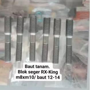baut tanam M8XM10 blok seher RX-King baut 12X baut 14