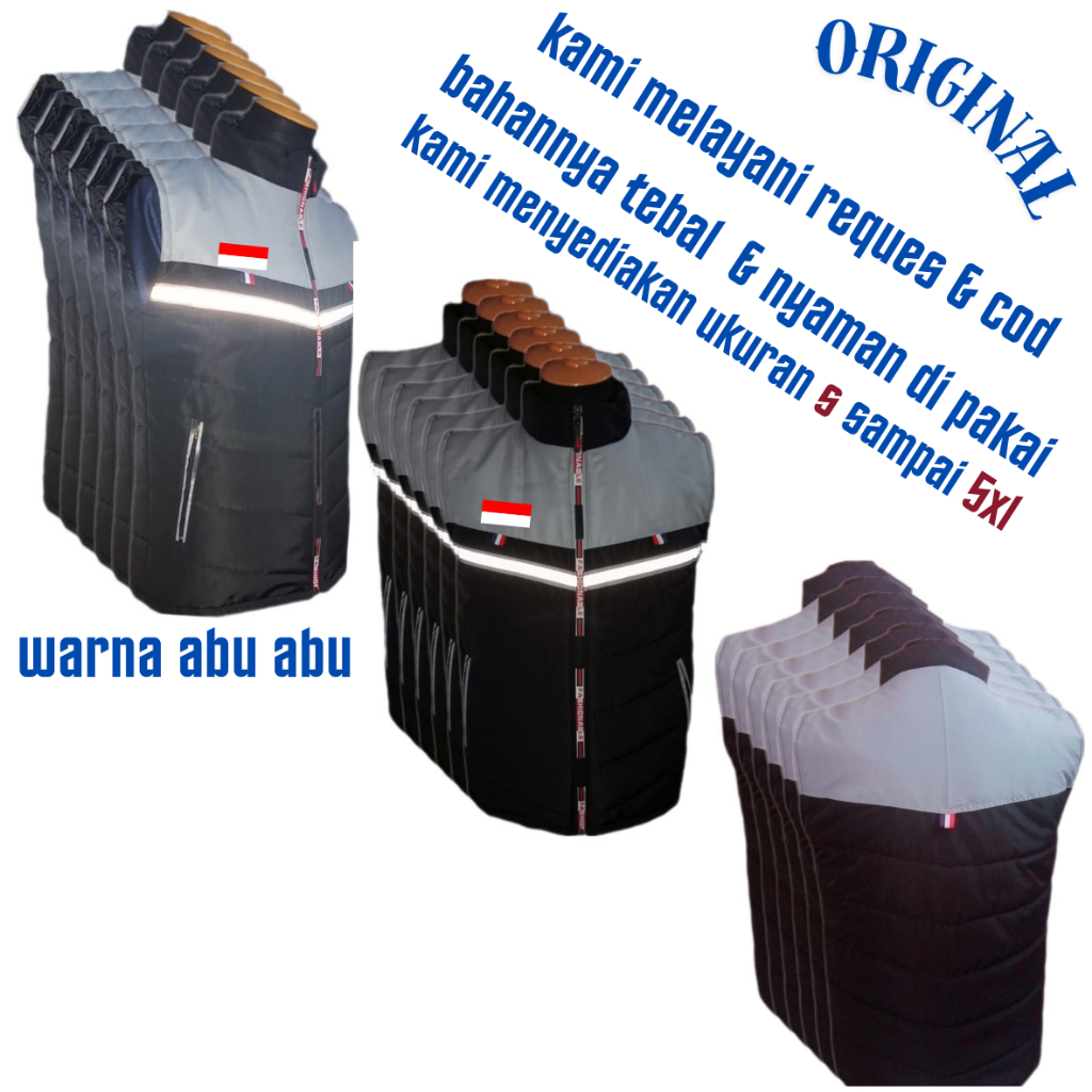 Rompi Pria Terbaru/Rompi Motor Pria murah/Rompi Pria Bisa COD