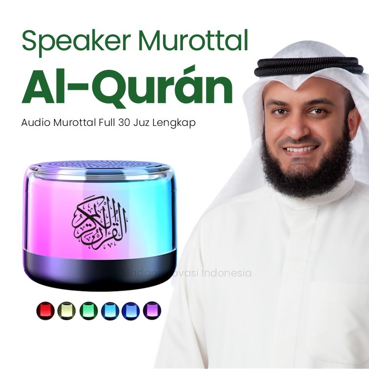 Speaker Murottal Alquran 30 Juz Lengkap lampu RGB