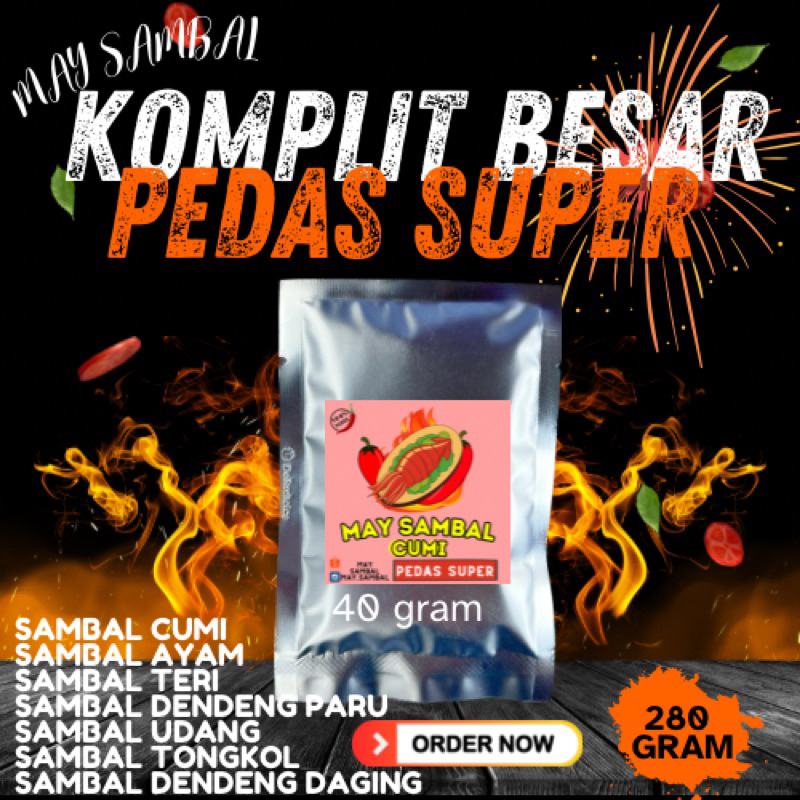 

PAKET SAMBAL SACHET SEMINGGU ISI 7 pcs, 280 gr PEDAS SUPER