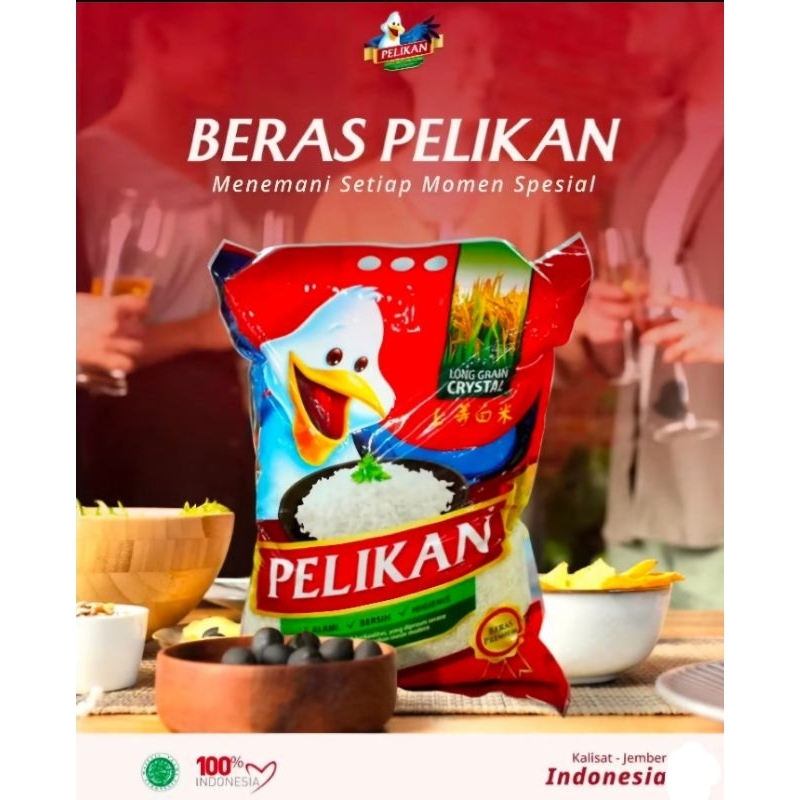 

PELIKAN Beras Long Grain Crystal Kemasan 1 Kg