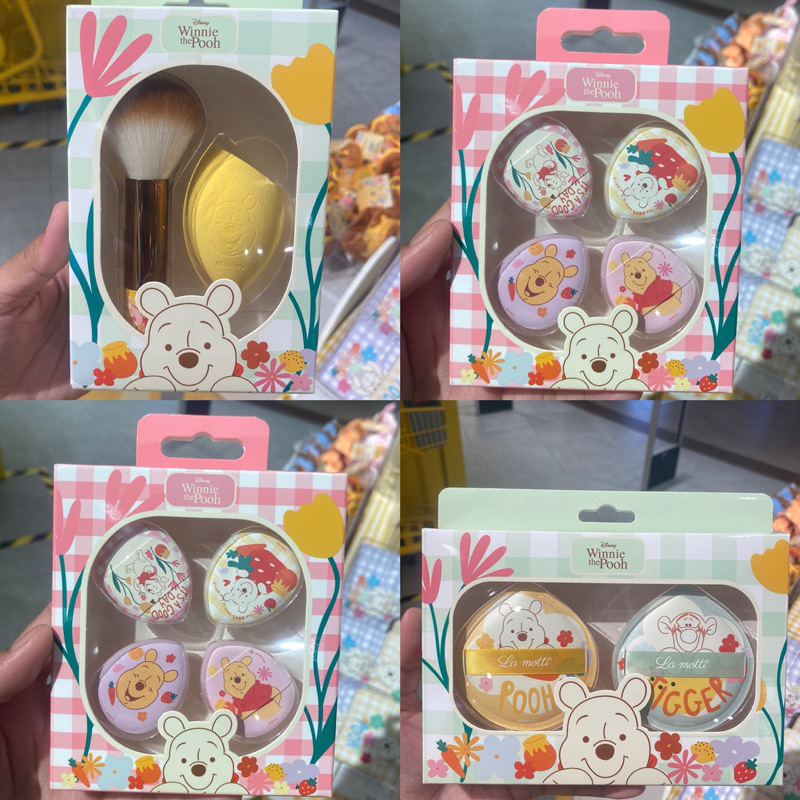PUFF MINI CUSHION MAKE UP WINNIE THE POOH DISNEY SERIES / PUFF CUSHION MAKE UP EDISI DISNEY / BRUSH 