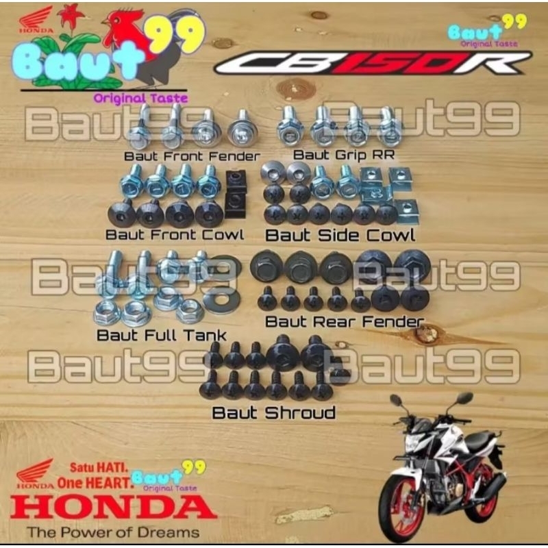 Baut Fullset body Honda CB150R old Baut Fullset body Honda CB150R old