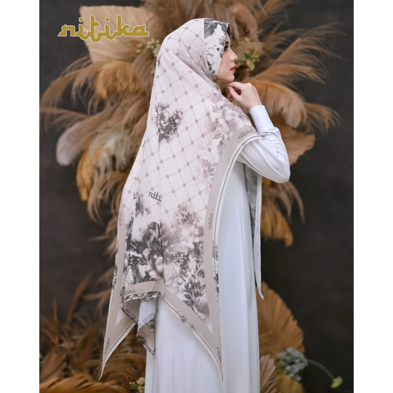 TERPOPULER Hijab Khimar Printing V16 Nitika Seruti Babydoll