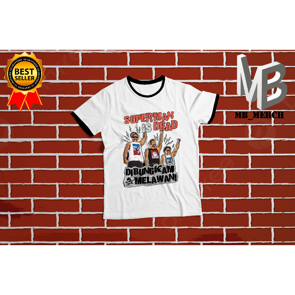 BAJU KAOS RINGER TEE SUPERMAN IS DEAD -SID BAHAN COTTON COMBED 24S Premium Limited Edision MB_MERCH
