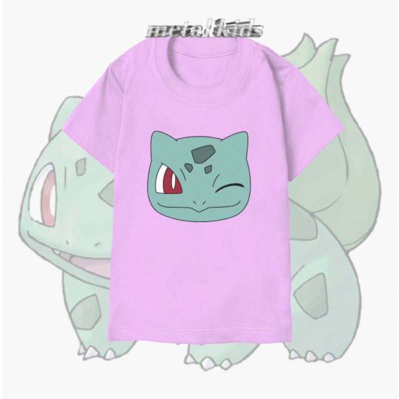 Kaos anak-anak Bulbasaur / Baju Anak Bulbasaur / Kaos Bulbasaur Anak