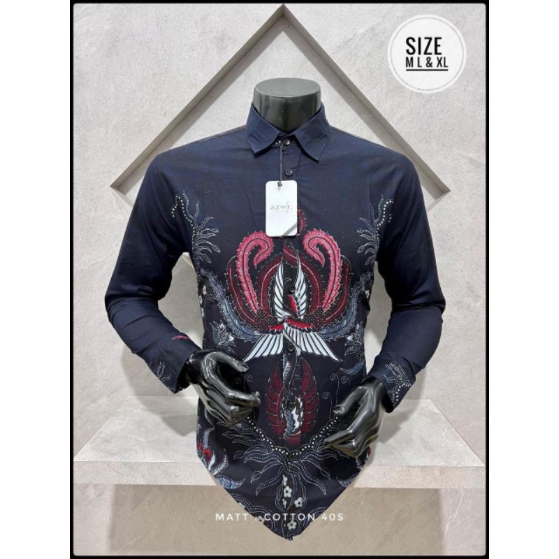 Kemeja Batik Azwr Original Modern Premium Hem Kondangan