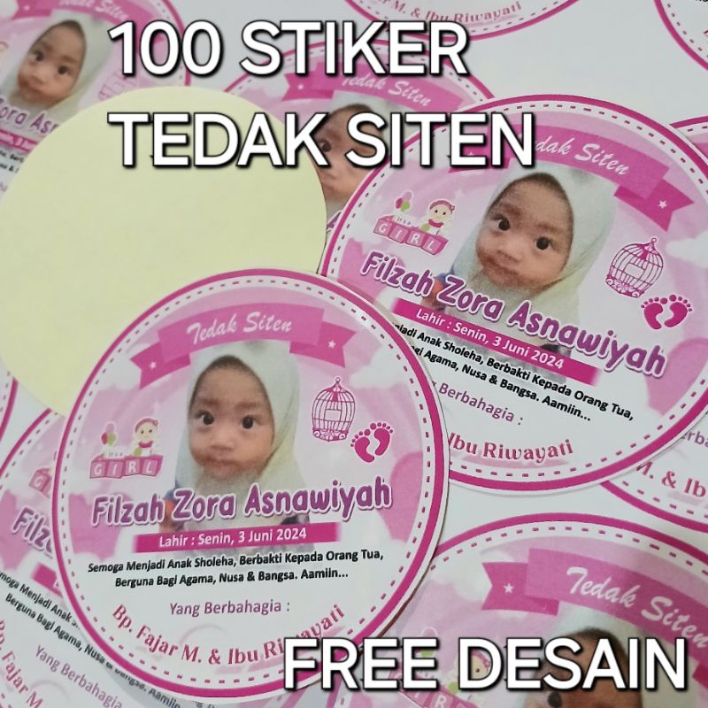 

Stiker Tedak Siten 100 Pcs Stiker Dundunan Tedhak Sinten