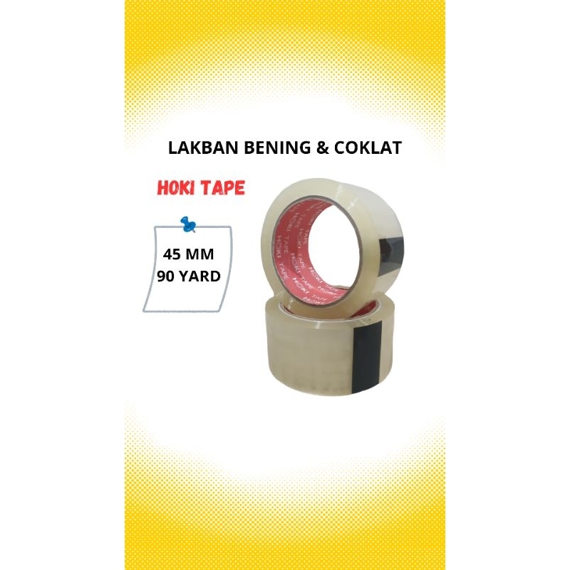 

LAKBAN BENING / COKLAT 45MM 90YARD HOKI TAPE