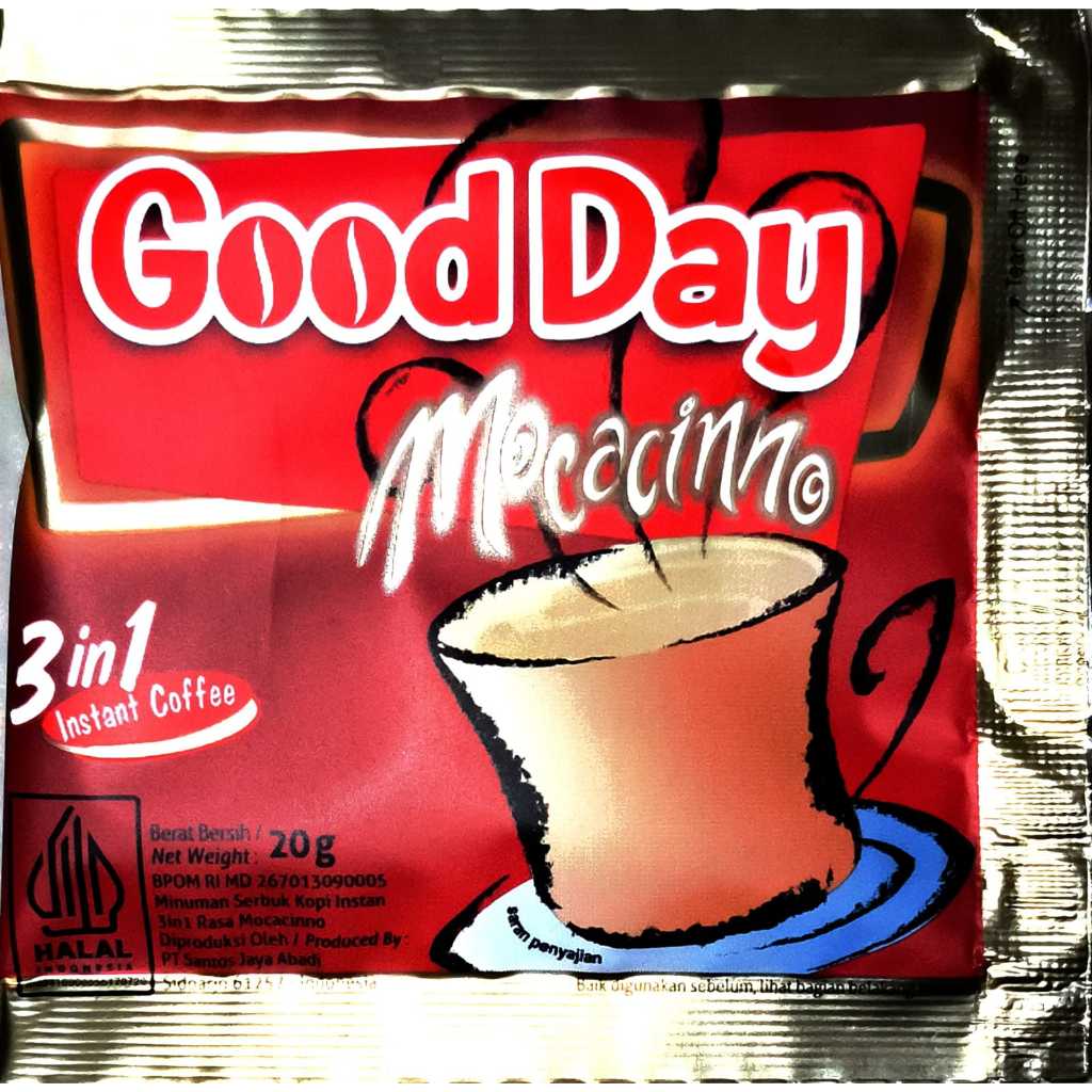 

KOPI GOOD DAY MOCACINNO 3 IN 1 INSTANT COFFEE 20 GR