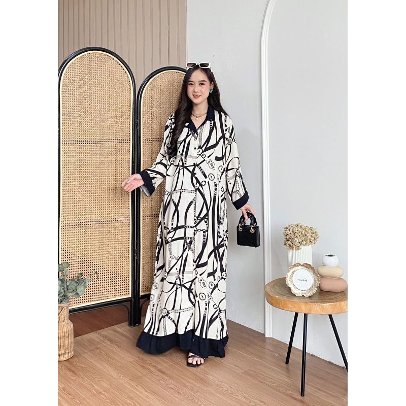 Baju gamis Kamila Amor dress pesta kondangan busui fashion wanita kekinian by hd ori terbaru