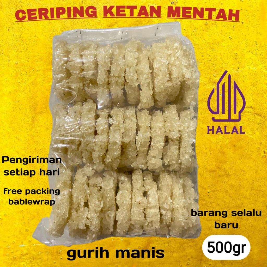 

Ceriping Ketan Mentah Gurih Manis 500gr, halal