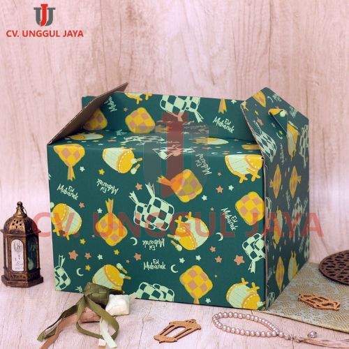 

Kardus Jinjing besar uk. 34x26x23 cm Dus tenteng hampers parcel Natal harga per 10pcs kotak dus box packaging