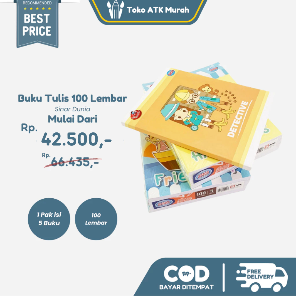 

Buku Tulis SIDU Sinar Dunia 100 Lembar 1 Pak isi 5 - Buku Sekolah