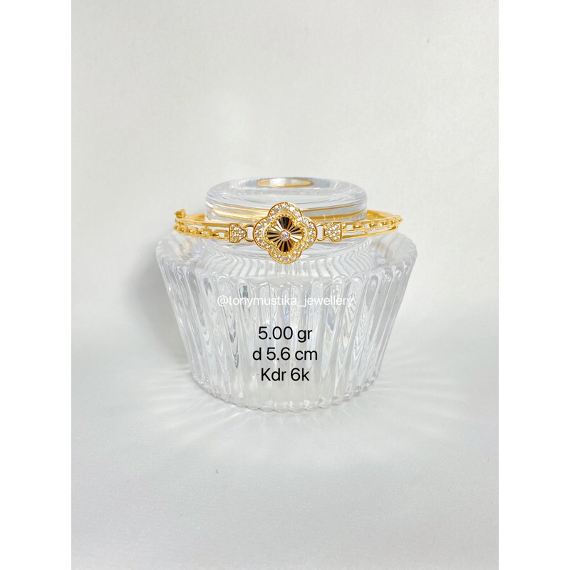 Gelang Emas Model Mata Putih Gold 6K