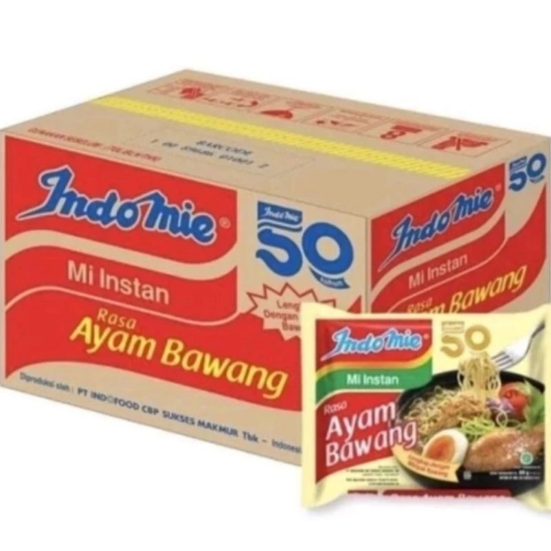 

Indomie Mie Instan Rasa Ayam Bawang 69 gr [ 1 Dus isi 40 Bks ]