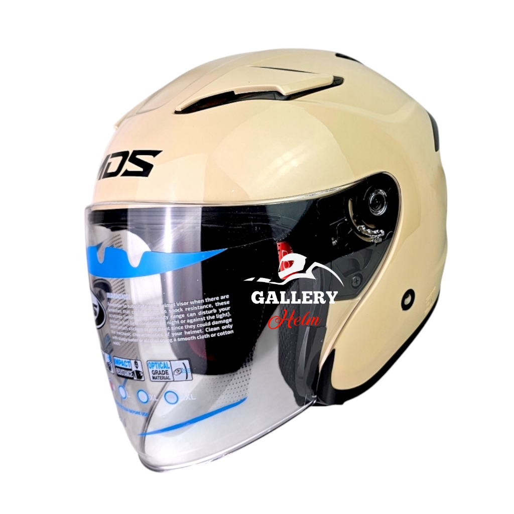 Helm Mds Voltus Solid Cream | Helm Half Face Single Visor Suport Intercom / Model Kyt Kyoto
