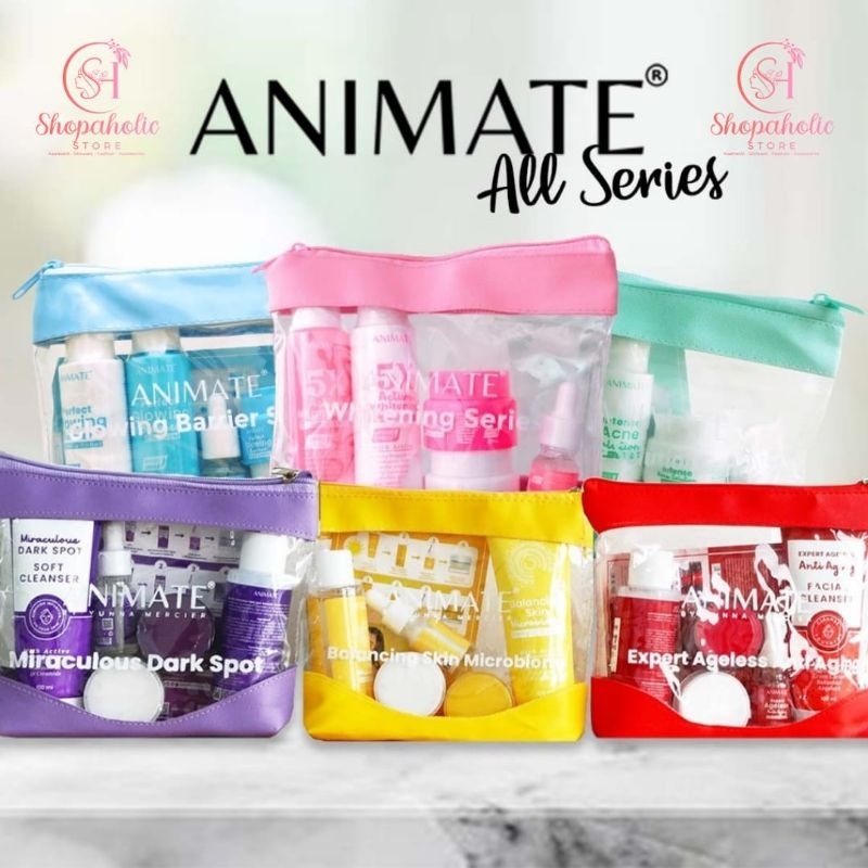 🩷 Shopaholic28 🩷 ANIMATE SKINCARE CREAM PEMUTIH WAJAH PAKET GLOWING ANIMATE WHITENING PAKER SKINCARE