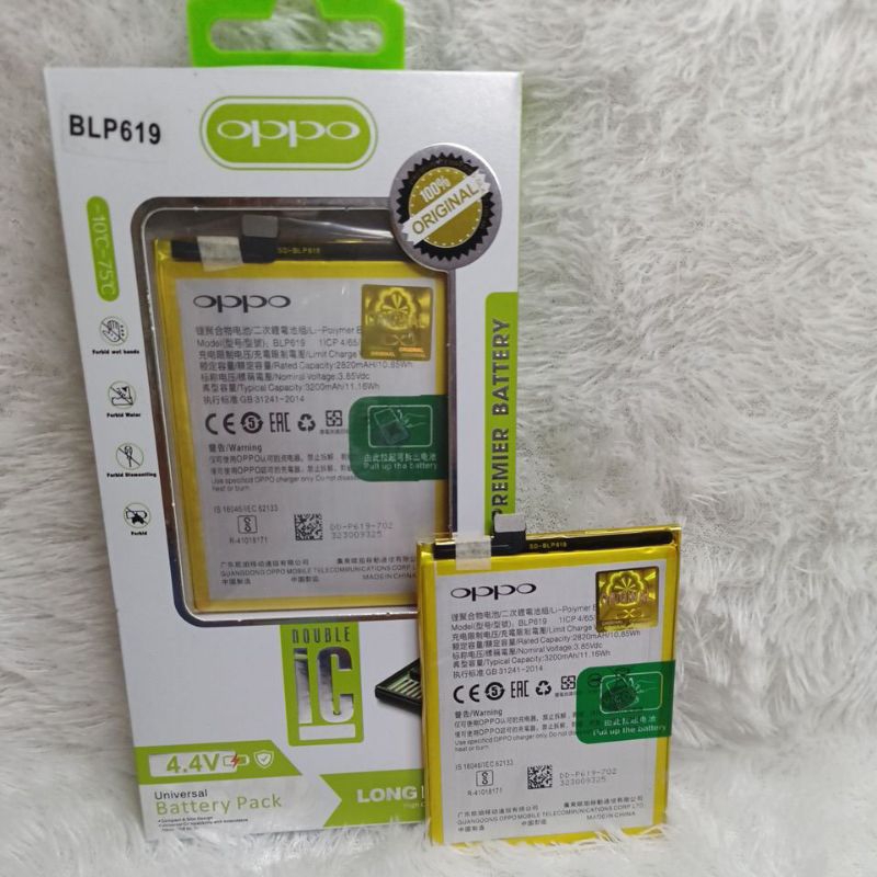 Baterai Battery ORIGINAL  100% OPPO BLP619 A39/A57 Batrei Batre Bat ORIGINAL 100%