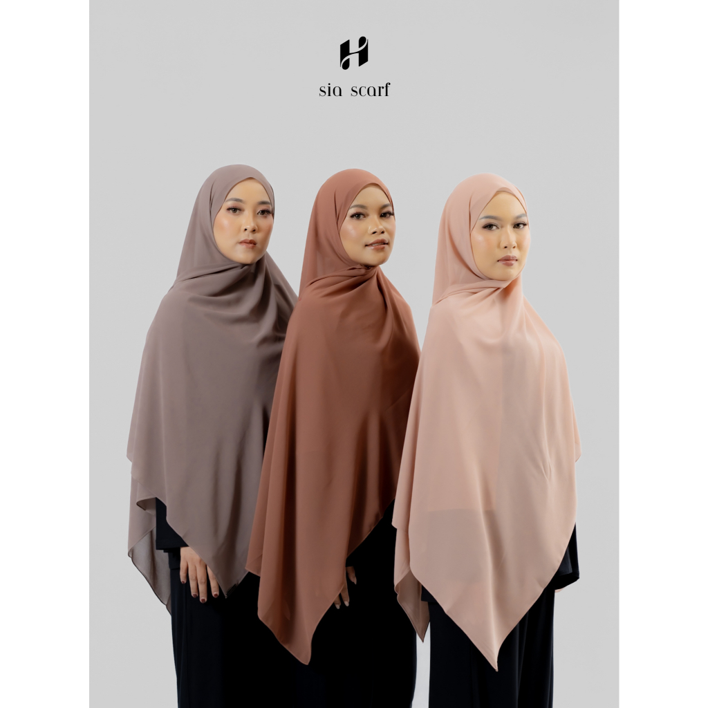 HAIBOO Sia Scarf - Pashmina Ceruty Import | Pashmina Heavy Chiffon | Bawal Shawl Chiffon