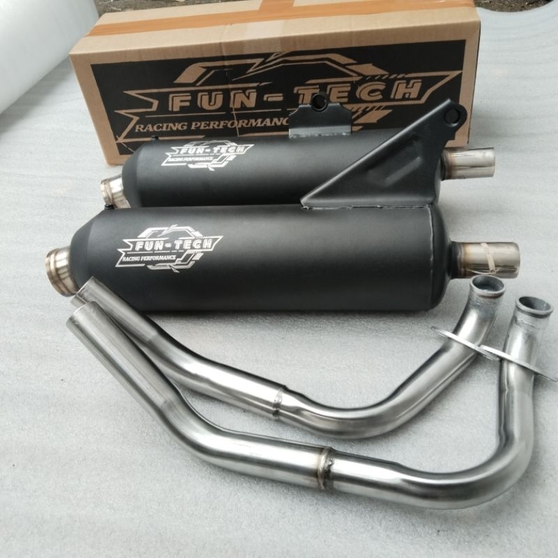 PROMO Knalpot Shijiro cluster for beat, vario, nmax, aerox, pcx dll SARBOR 3X4 original fun-tech ful