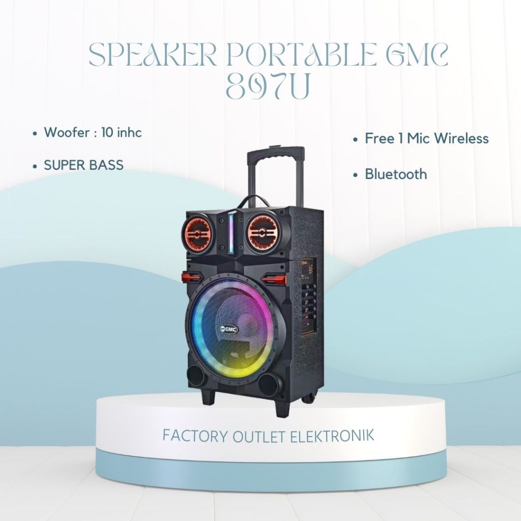 Speaker Portable Bluetooth GMC 897U