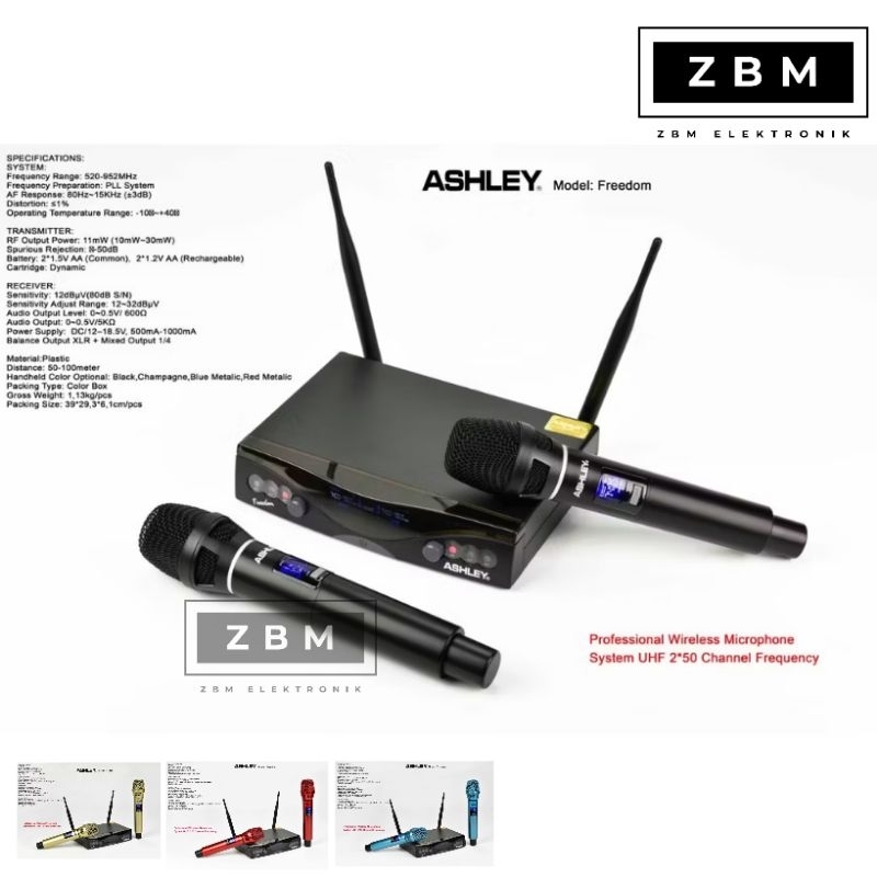 Mic Wireless ASHLEY FREEDOM Original ASHLEY