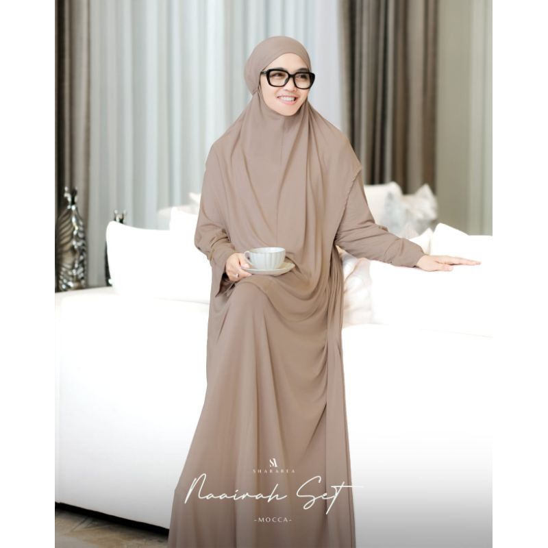 GAMIS NAAIRAH SET ( LONG DRES & KHIMAR JUMBO ) ORIGINAL BY SHARAREA