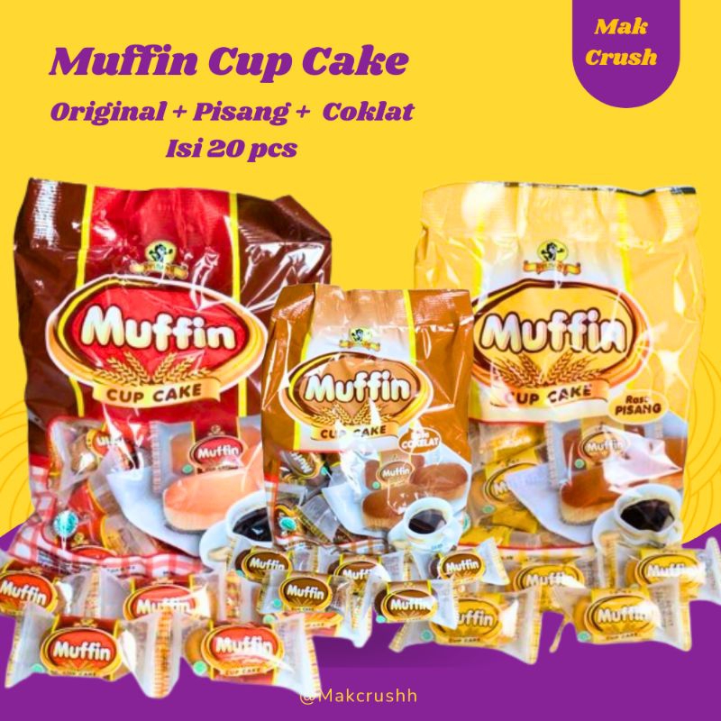 

Pusan Bolu Muffin Cup Cake Rasa Original Coklat Pisang 320 gr Isi 20 Pcs