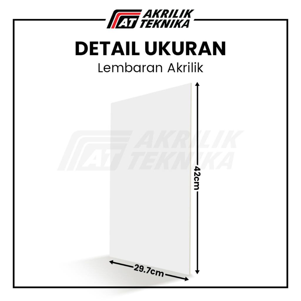 

HJK Lembaran Akrilik A3 2mm / Acrylic Sheet Clear / Akrilik Warna