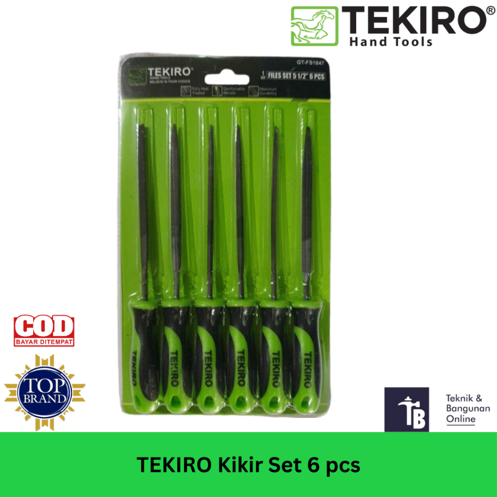 

TEKIRO Kikir Set 6 pcs 5.5 inch / Files Set 5 1/2" 6pcs