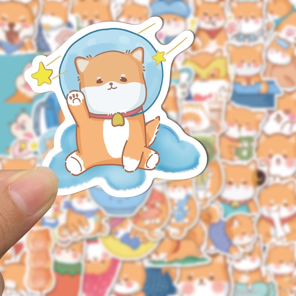 

Stiker Hewan dog chubi Sticker WaterProof Isi 24 pcs