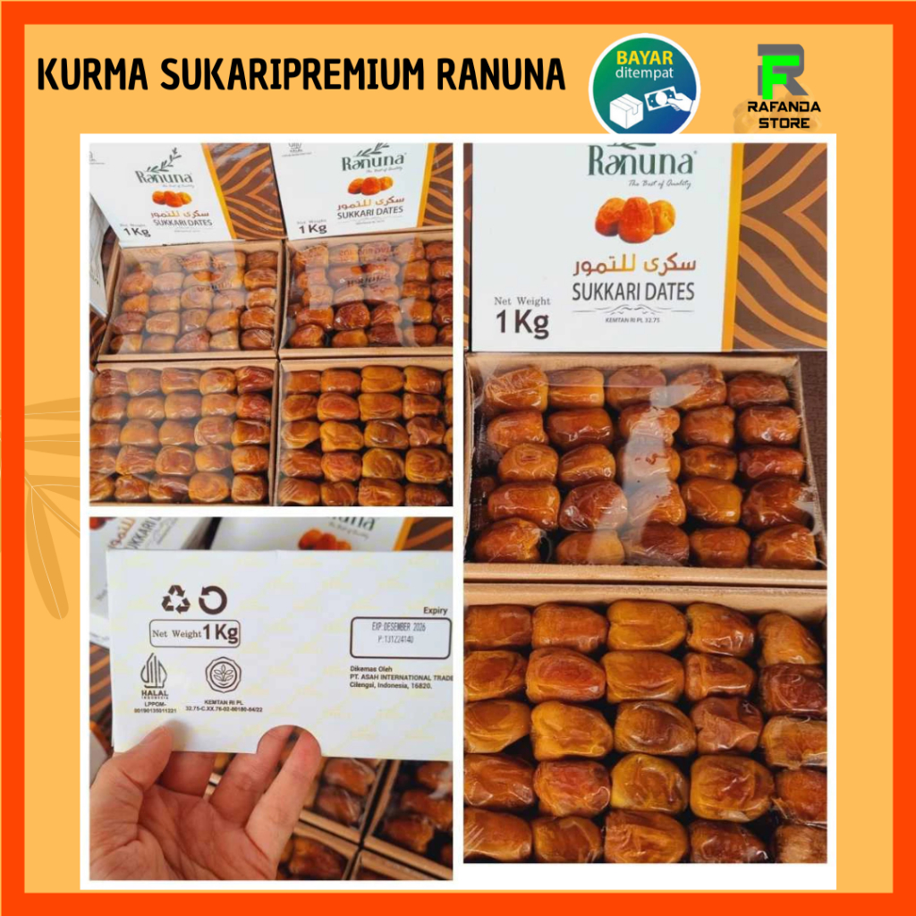

Kurma SukariRanuna Premium / King / Qoswah Platinum Kemasan Premium 1kg