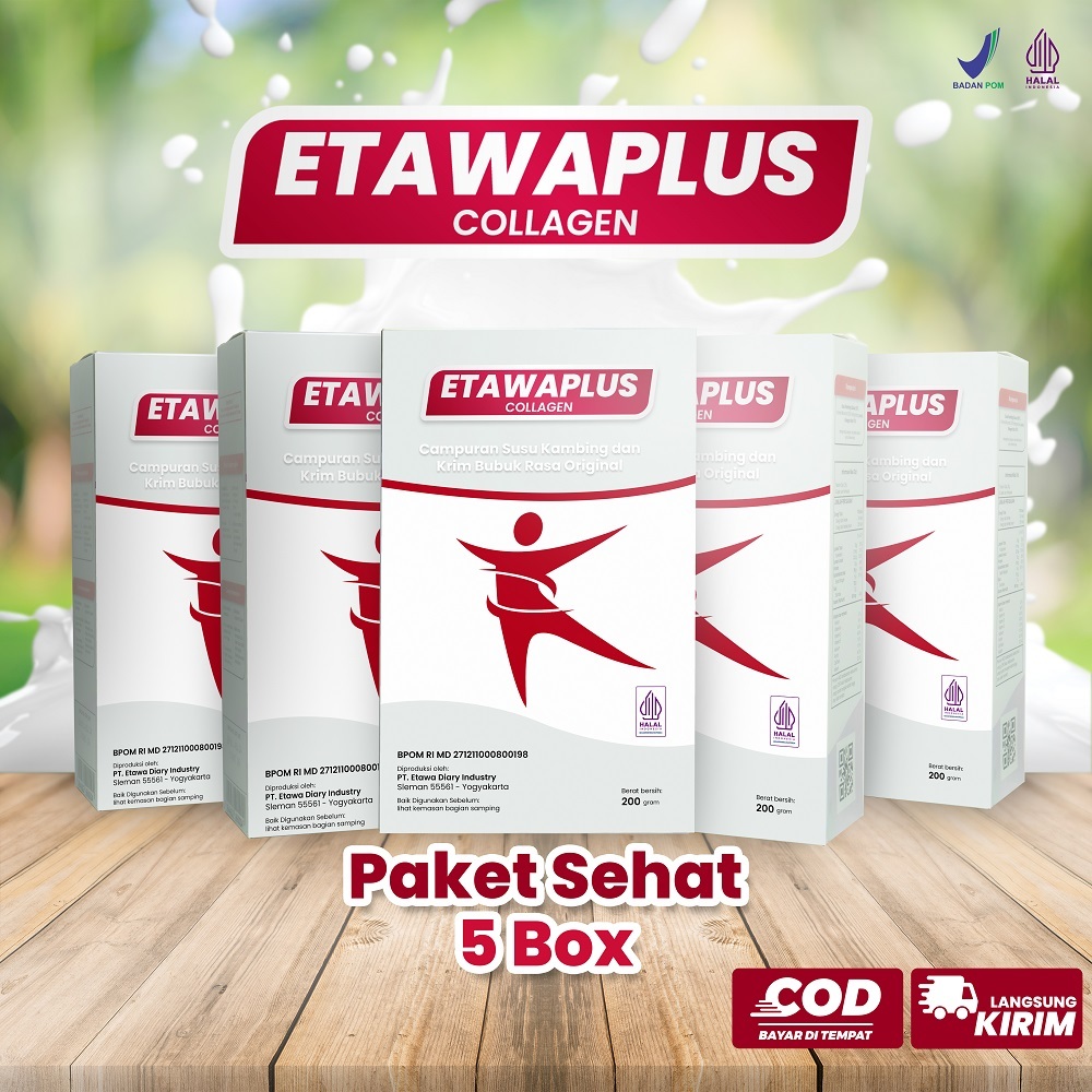 

Etawaplus Collagen - Paket Sehat 5 Box Rahasia Sehat Tanpa Obat Kimia