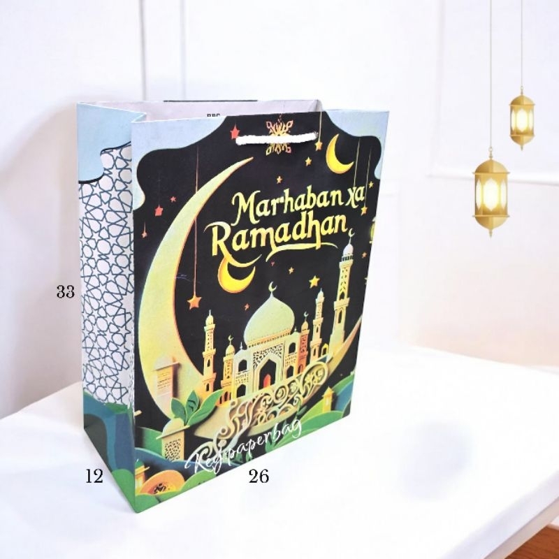 

ISI 12 (1 LUSIN) Paper Bag Idul Fitri Uk 26x33