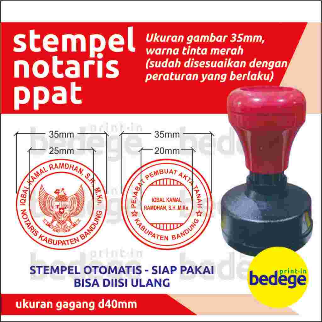 

Stempel Notaris PPAT Stempel Flash, Stempel Warna, Stempel otomatis, siap pakai, bisa diisi ulang